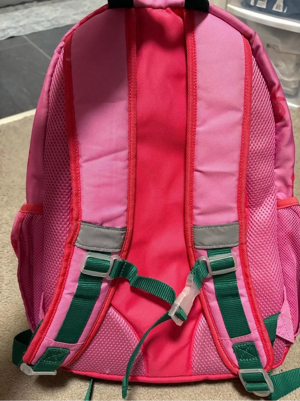 Kids Strawberry Print Pink Backpack